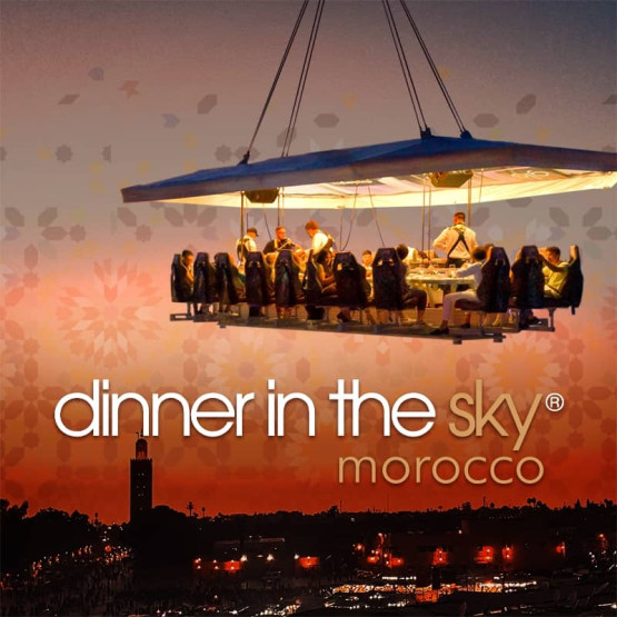 Dinner in the Sky in Marrakech, Morocco.